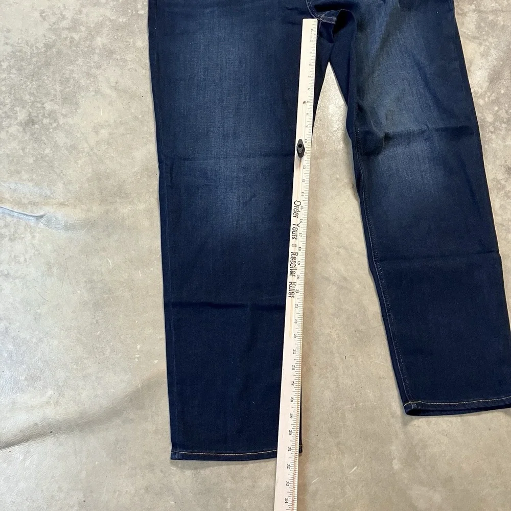 Banana Republic Traveler Jeans Mens Size 42x32 Dark Blue Slim Luxe Fit Leg Denim